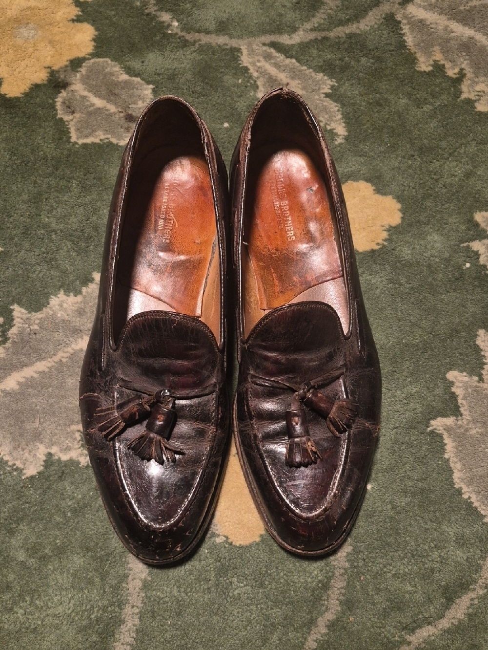 Men's Brown Leather Tassel Loafers